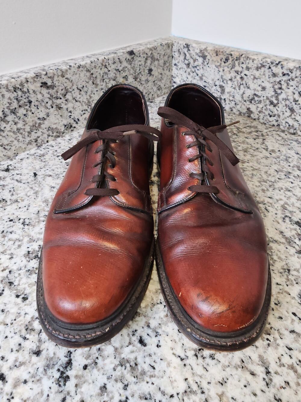British Walkers O’Sullivans Sz 9 EEE Custom Brown Leather Oxford Shoes